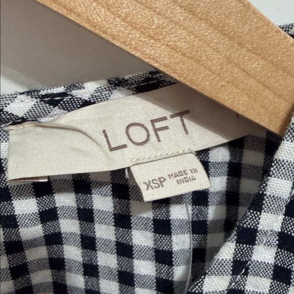 NWT! XS Petite LOFT Gingham, Seersucker Midi Dress - Picture 8 of 13